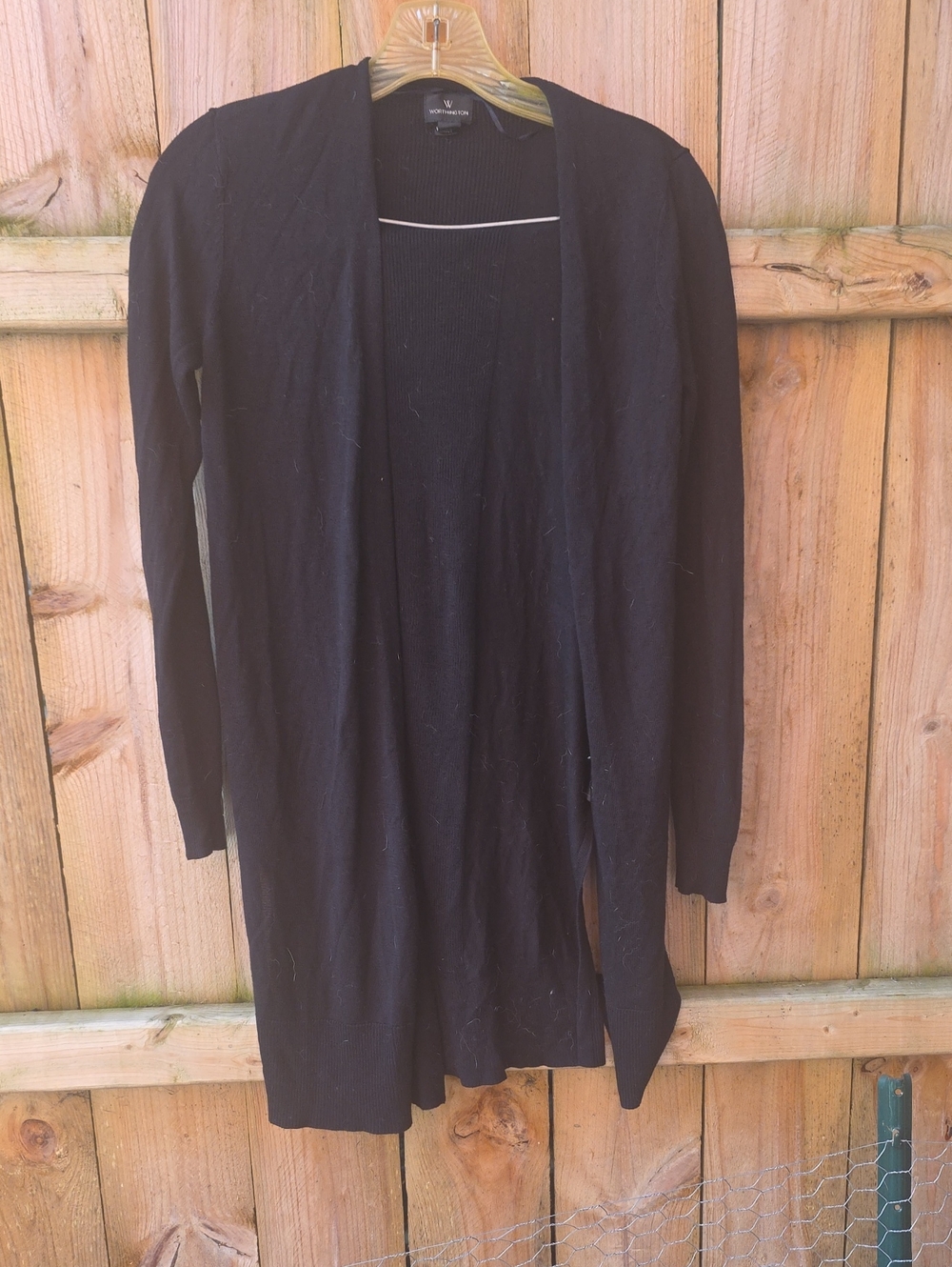 Apt. 9 Black Open-Front Long Women's Cardigan